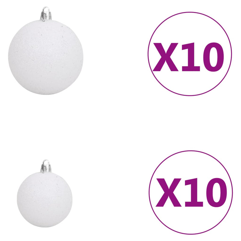 vidaXL Artificial Pre-lit Christmas Tree with Ball Set 210 cm 910 Branches