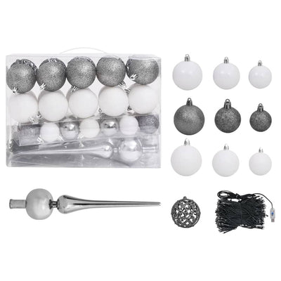 vidaXL Artificial Pre-lit Christmas Tree with Ball Set 120 cm 230 Branches