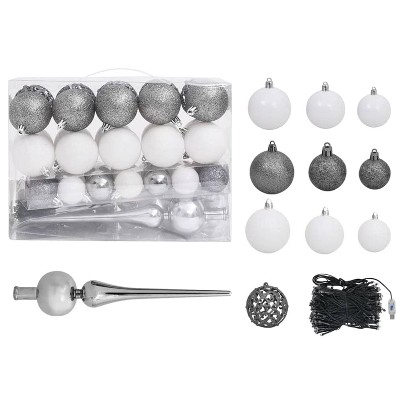 vidaXL Artificial Pre-lit Christmas Tree with Ball Set 120 cm 230 Branches