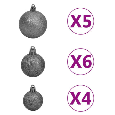 vidaXL Artificial Pre-lit Christmas Tree with Ball Set 120 cm 230 Branches