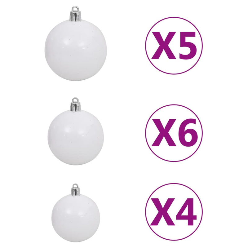 vidaXL Artificial Pre-lit Christmas Tree with Ball Set 120 cm 230 Branches