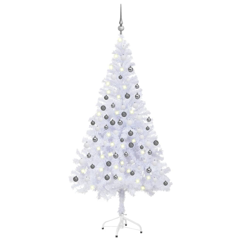 vidaXL Artificial Pre-lit Christmas Tree with Ball Set 150 cm 380 Branches