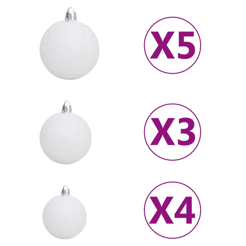 vidaXL Artificial Pre-lit Christmas Tree with Ball Set 150 cm 380 Branches