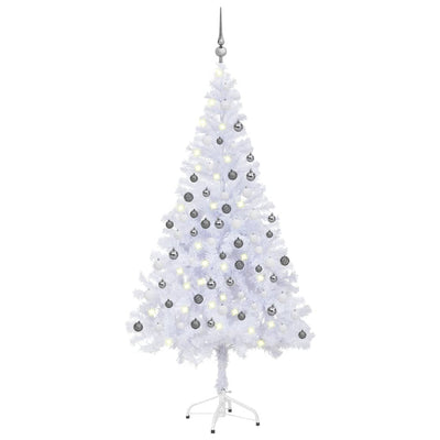 vidaXL Artificial Pre-lit Christmas Tree with Ball Set 180 cm 620 Branches
