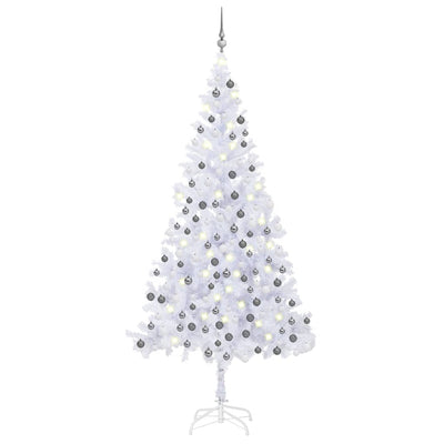 vidaXL Artificial Pre-lit Christmas Tree with Ball Set 210 cm 910 Branches