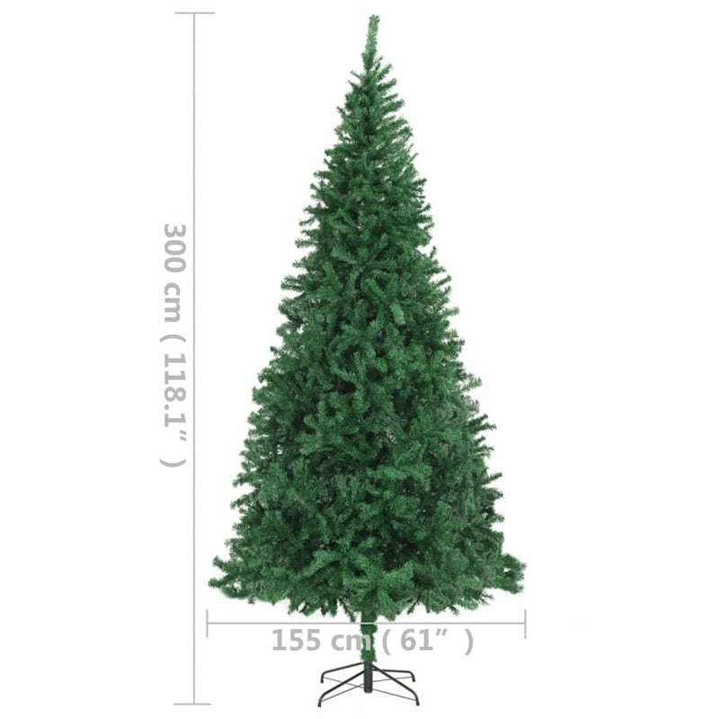 vidaXL Artificial Pre-lit Christmas Tree 400 cm Green