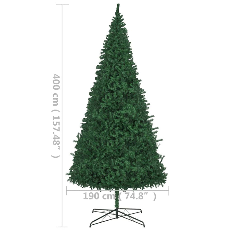 vidaXL Artificial Pre-lit Christmas Tree 400 cm Green