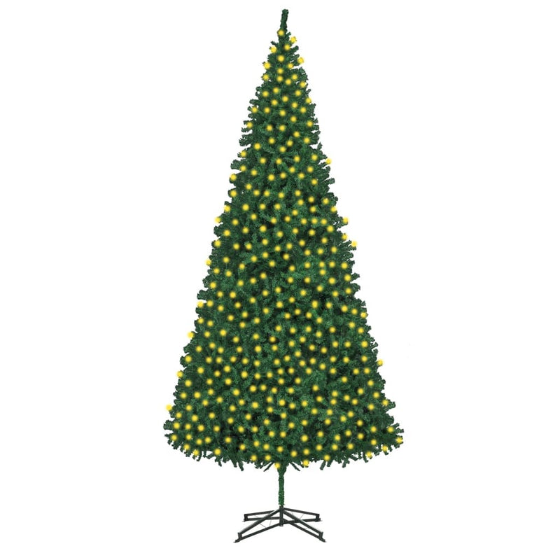vidaXL Artificial Pre-lit Christmas Tree 400 cm Green