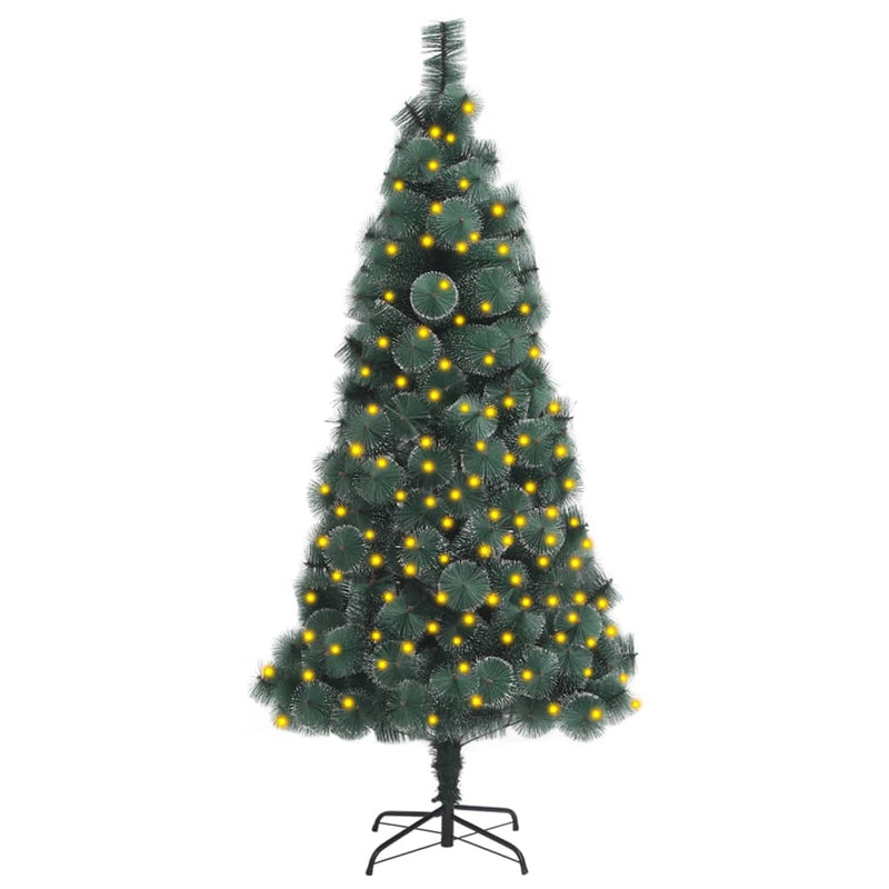vidaXL Artificial Pre-lit Christmas Tree with Stand Green 150 cm PET