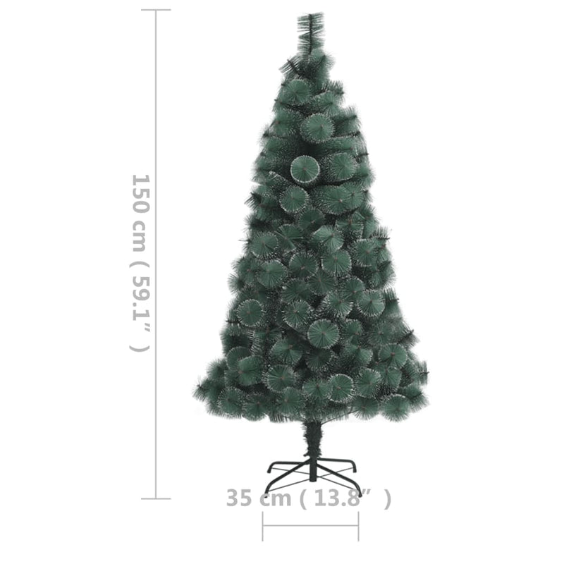 vidaXL Artificial Pre-lit Christmas Tree with Stand Green 150 cm PET