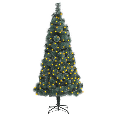vidaXL Artificial Pre-lit Christmas Tree with Stand Green 150 cm PET