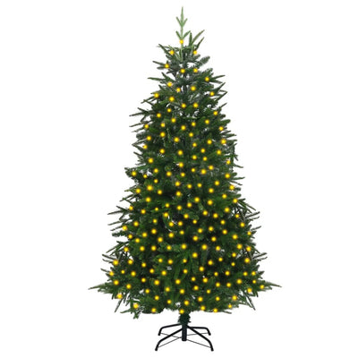 vidaXL Artificial Pre-lit Christmas Tree Green 180 cm PVC&PE