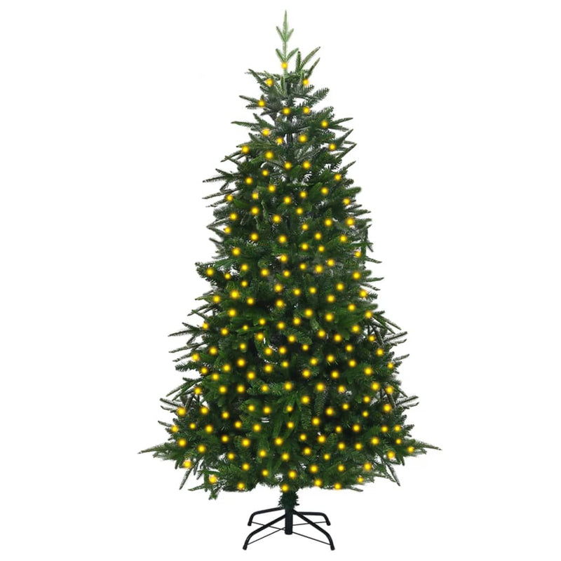 vidaXL Artificial Pre-lit Christmas Tree Green 180 cm PVC&PE
