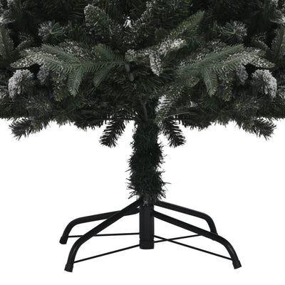 vidaXL Artificial Pre-lit Christmas Tree with Flocked Snow 150 cm PVC&PE