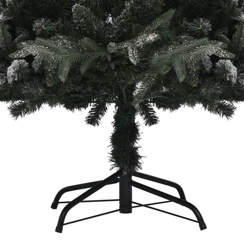 vidaXL Artificial Pre-lit Christmas Tree with Flocked Snow 150 cm PVC&PE