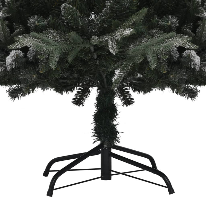 vidaXL Artificial Pre-lit Christmas Tree with Flocked Snow 150 cm PVC&PE