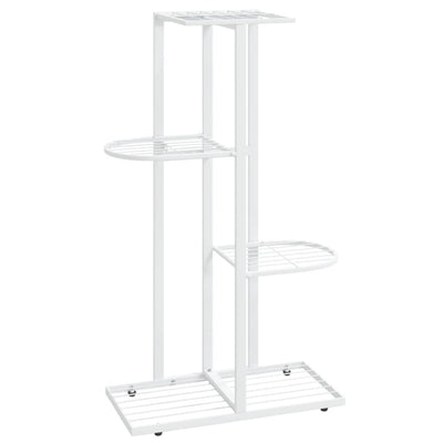 vidaXL 4-Floor Flower Stand 43x22x76 cm Black Metal