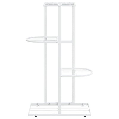 vidaXL 4-Floor Flower Stand 43x22x76 cm Black Metal
