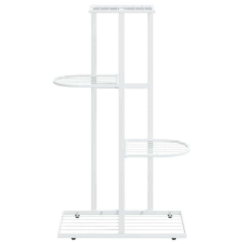 vidaXL 4-Floor Flower Stand 43x22x76 cm Black Metal