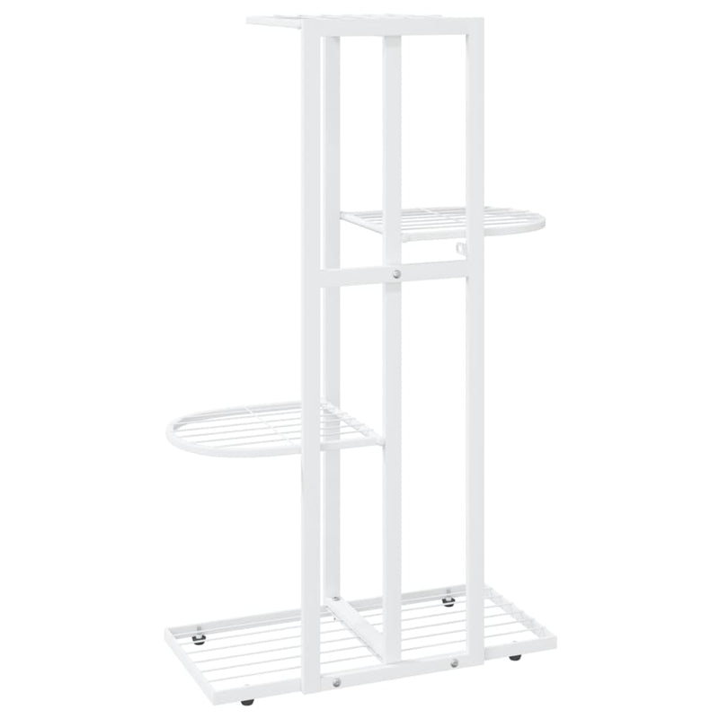 vidaXL 4-Floor Flower Stand 43x22x76 cm Black Metal