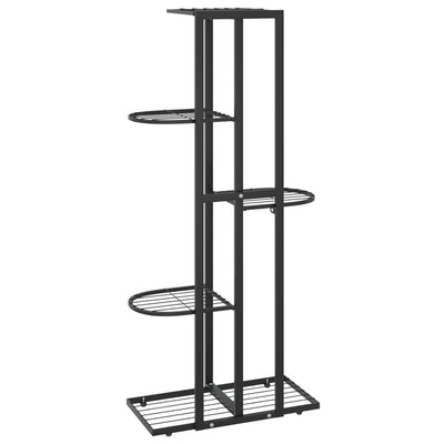 vidaXL 5-Floor Flower Stand 43x22x98 cm Black Metal