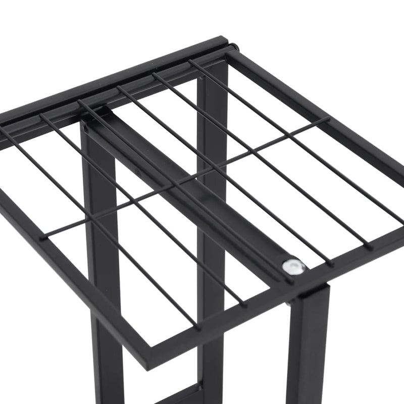 vidaXL 5-Floor Flower Stand 43x22x98 cm Black Metal