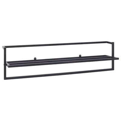 vidaXL Towel Rack Black 95x25x22 cm Iron
