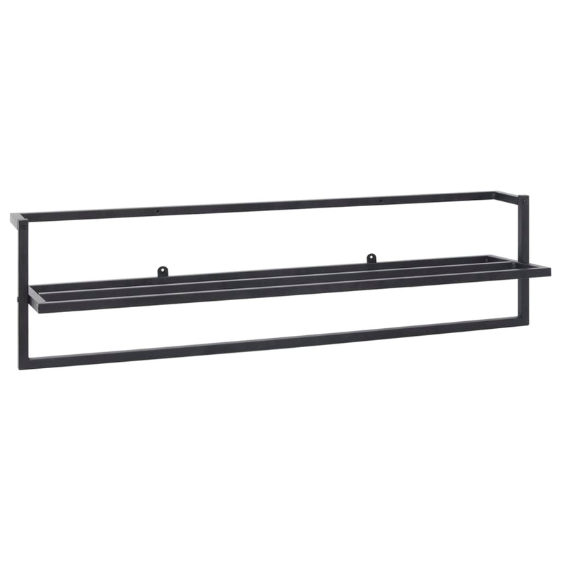 vidaXL Towel Rack Black 95x25x22 cm Iron