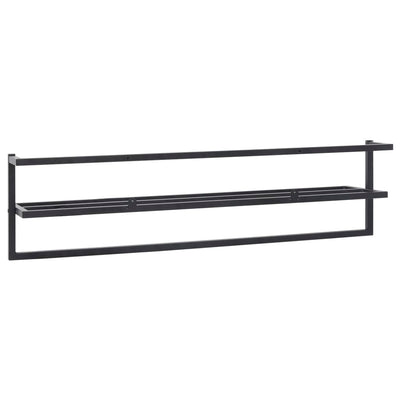 vidaXL Towel Rack Black 95x25x22 cm Iron