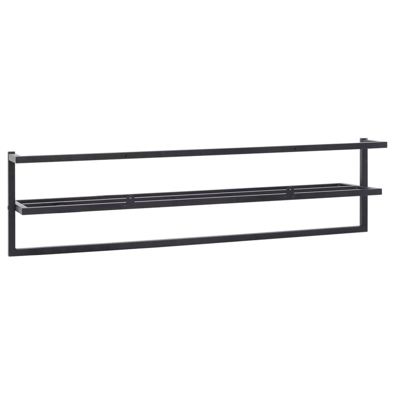 vidaXL Towel Rack Black 95x25x22 cm Iron