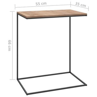 vidaXL Side Table Black 55x35x66 cm Engineered Wood