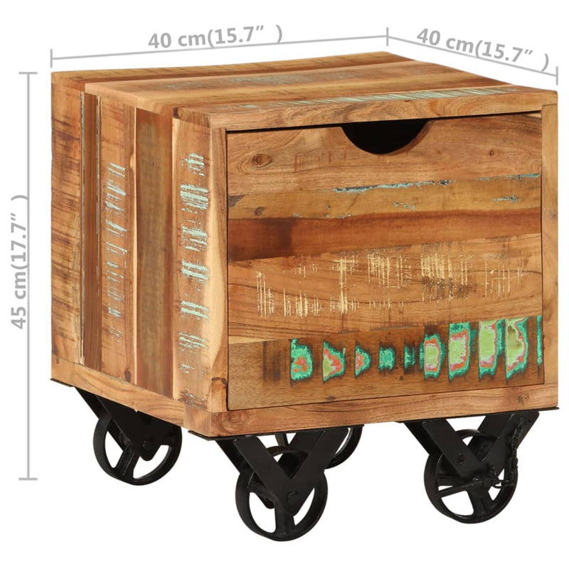 vidaXL Side Table 40x40x45 cm Solid Reclaimed Wood