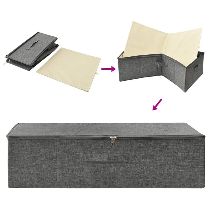 vidaXL Storage Box Fabric 70x40x18 cm Anthracite