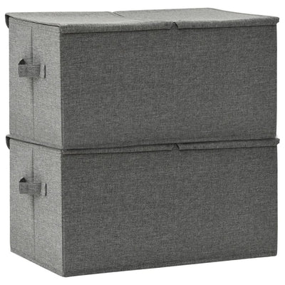 vidaXL Storage Boxes 2 pcs Fabric 50x30x25 cm Anthracite