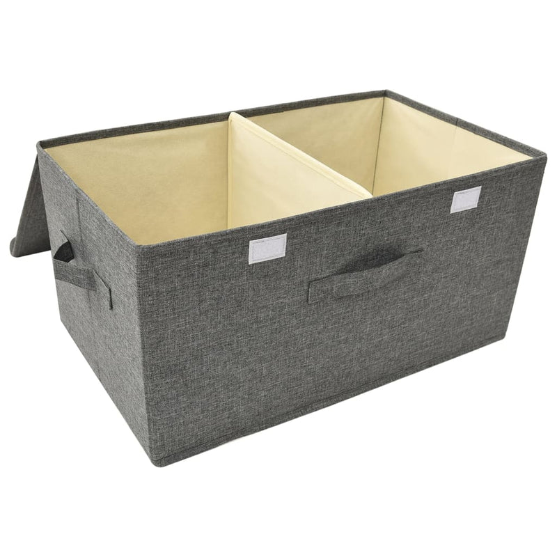 vidaXL Storage Boxes 2 pcs Fabric 50x30x25 cm Anthracite