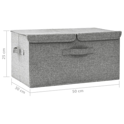 vidaXL Storage Box Fabric 50x30x25 cm Anthracite