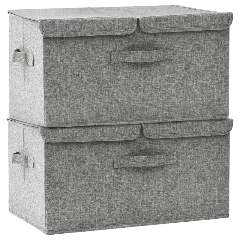 vidaXL Storage Boxes 2 pcs Fabric 50x30x25 cm Anthracite