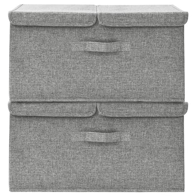 vidaXL Storage Boxes 2 pcs Fabric 50x30x25 cm Anthracite