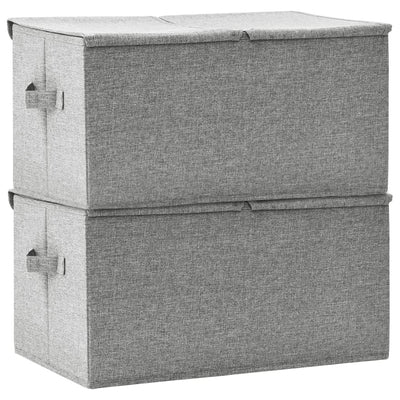 vidaXL Storage Boxes 2 pcs Fabric 50x30x25 cm Anthracite