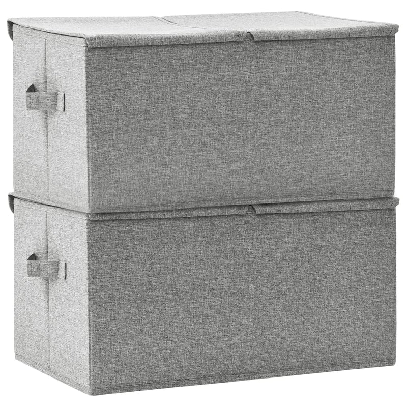 vidaXL Storage Boxes 2 pcs Fabric 50x30x25 cm Anthracite