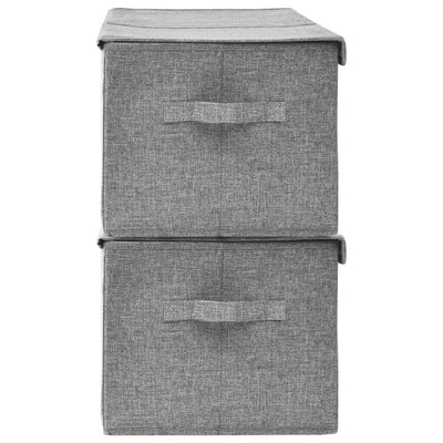 vidaXL Storage Boxes 2 pcs Fabric 50x30x25 cm Anthracite