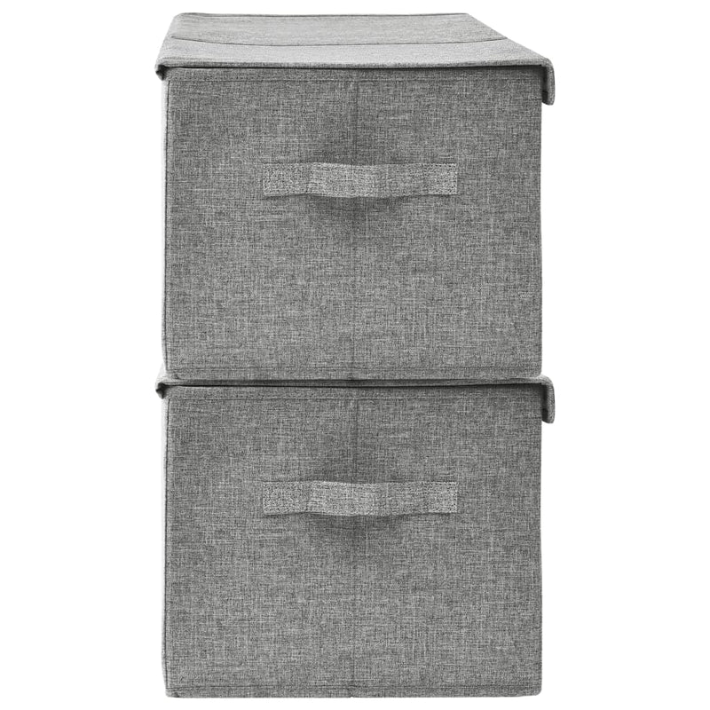 vidaXL Storage Boxes 2 pcs Fabric 50x30x25 cm Anthracite