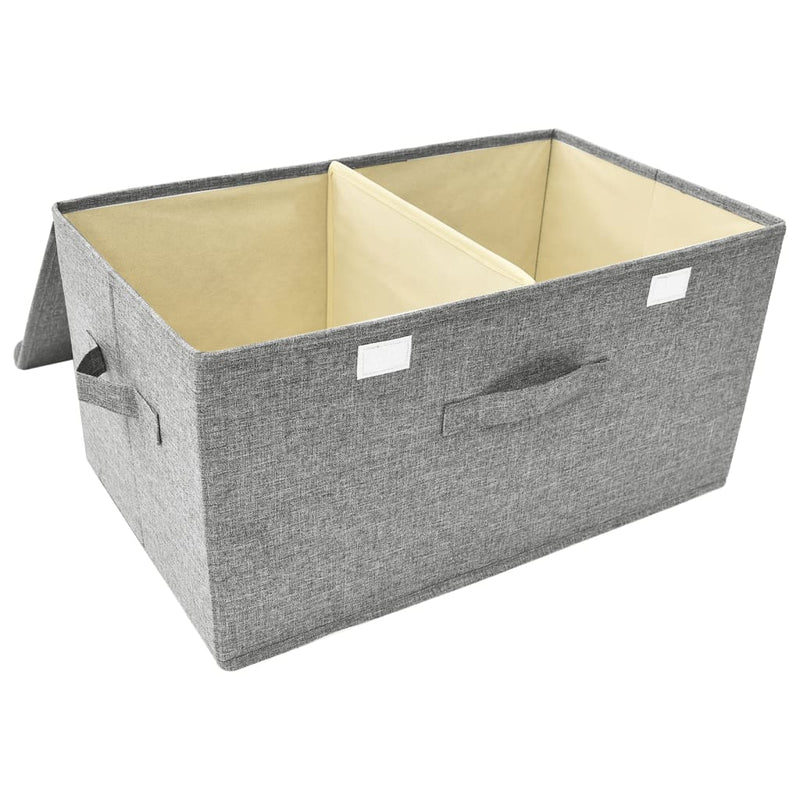 vidaXL Storage Boxes 2 pcs Fabric 50x30x25 cm Anthracite