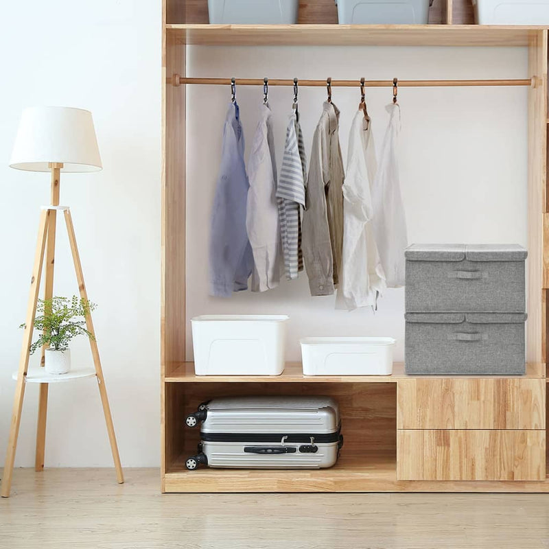 vidaXL Storage Boxes 2 pcs Fabric 50x30x25 cm Anthracite