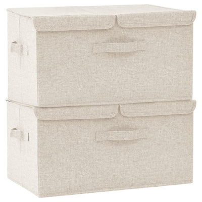 vidaXL Storage Boxes 2 pcs Fabric 50x30x25 cm Anthracite