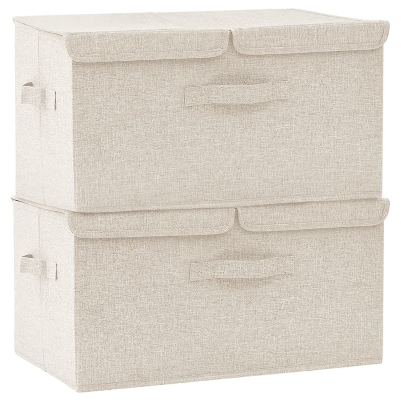 vidaXL Storage Boxes 2 pcs Fabric 50x30x25 cm Anthracite