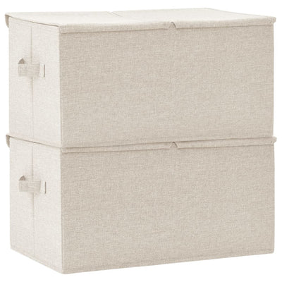 vidaXL Storage Boxes 2 pcs Fabric 50x30x25 cm Anthracite