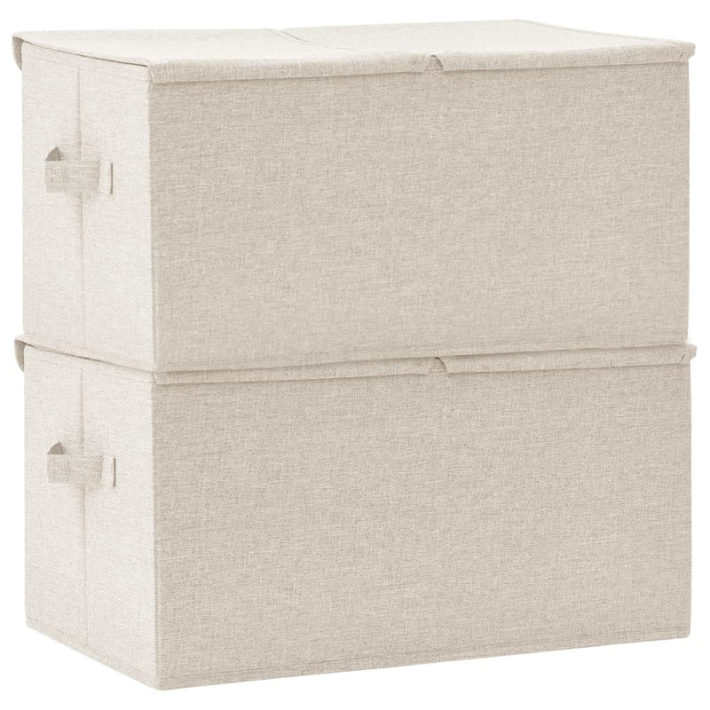 vidaXL Storage Boxes 2 pcs Fabric 50x30x25 cm Anthracite