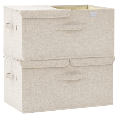 vidaXL Storage Boxes 2 pcs Fabric 50x30x25 cm Anthracite