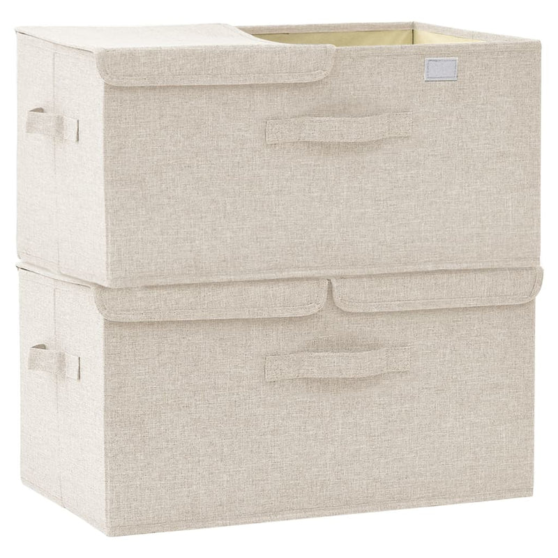 vidaXL Storage Boxes 2 pcs Fabric 50x30x25 cm Anthracite